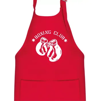 Kuchyňská zástěra Boxing club nápis - Dětská zástěra na vaření - Univerzální velikost ( Červená )