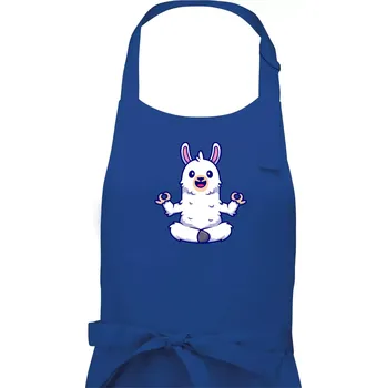 Kuchyňská zástěra Yoga meditace - lama - Pánská zástěra na vaření - Univerzální velikost ( Královská modrá )