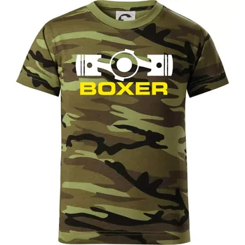 Boxer Píst - Dětské maskáčové triko - 146 cm/10 let ( Zelený maskáč )