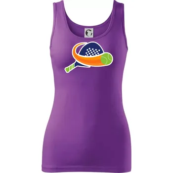 Dámské tričko Padel logo barevné - Dámské tílko - 2XL ( Fialová )