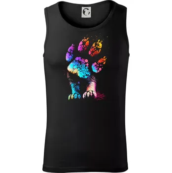 Abstraktní psí tlapka a nohy - Tílko pánské Core - 2XL ( Černá )