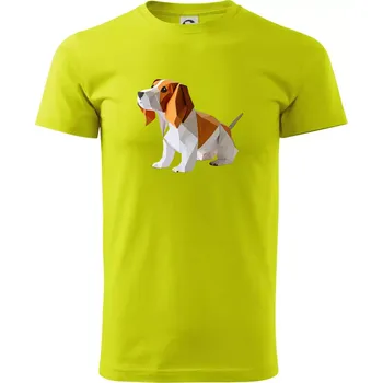 Bígl slepený z papíru - Klasické pánské triko vyšší gramáže - M ( Limetková )