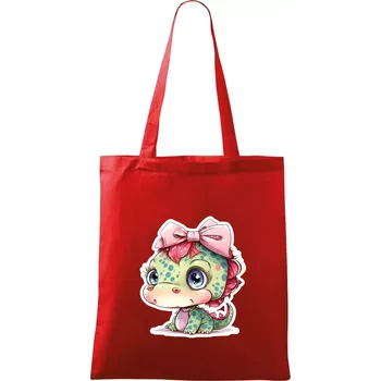 Dračí holčička - Taška bavlněná - 42 x 38 cm ( Červená )