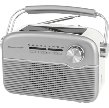 Radiopřijímač Soundmaster TR480SI rádio/ FM/ UKW/ Solární panel/ Baterie/ Stříbrné TR480SI