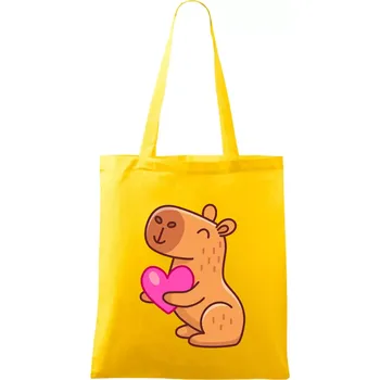 Zamilovaná kapybara - Taška bavlněná - 42 x 38 cm ( Žlutá )