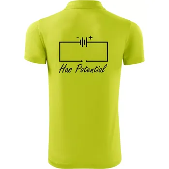 Pánská košile Has potential - Polokošile Victory sportovní (dresovina) - XL ( Limetková )
