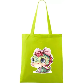 Dračí holčička - Taška bavlněná - 42 x 38 cm ( Limetková )
