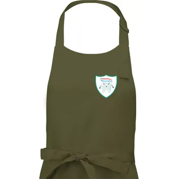Kuchyňská zástěra Zoubek na prsu - zubní pasta - Pánská zástěra na vaření - Univerzální velikost ( Khaki )
