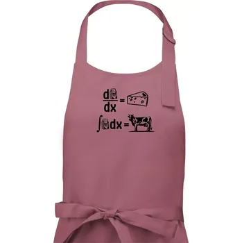 Kuchyňská zástěra Matematika mléko - Dámská zástěra na vaření - Univerzální velikost ( Starorůžová )