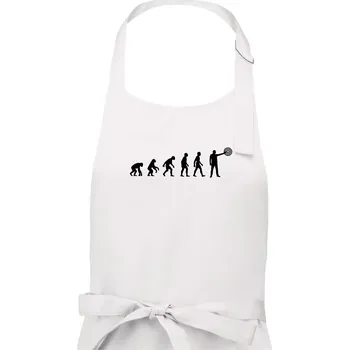 Kuchyňská zástěra Evoluce střelec terč - Dámská zástěra na vaření - Univerzální velikost ( Bílá )