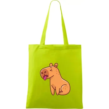 Unavená kapybara - Taška bavlněná - 42 x 38 cm ( Limetková )