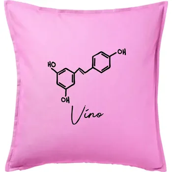 Polštář Barová chemie - víno - Polštář 50x50 - 50x50 - Pouze potah ( Růžová )