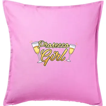 Polštář Prosecco Girl - Polštář 50x50 - 50x50 - Pouze potah ( Růžová )