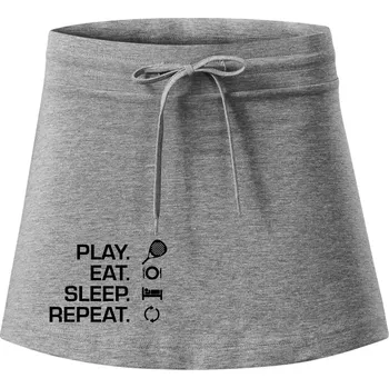 Dámské oblečení Play eat sleep repeat padel - Sportovní sukně - two in one - M ( Tmavě šedý melír )