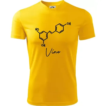 Barová chemie - víno - Dětské triko sportovní (dresovina) - 122 cm/6 let ( Žlutá )