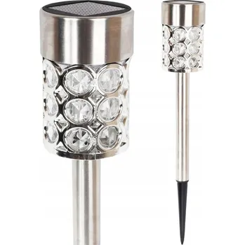 Venkovní osvětlení Solární lampa zapichovací Goliat stříbrná 37 cm 1 ks