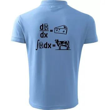 Pánská košile Matematika mléko - Polokošile pánská Pique Polo 203 - 5XL ( Pyžamově modrá )