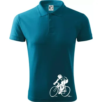 Pánská košile Silniční cyklista - Polokošile pánská Pique Polo 203 - 5XL ( Tmavý tyrkys )