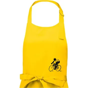 Kuchyňská zástěra Silniční cyklista - Pánská zástěra na vaření - Univerzální velikost ( Žlutá )