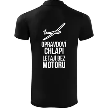 Pánská košile Opravdovi chlapi létají bez motoru - Polokošile Victory sportovní (dresovina) - XL ( Černá )