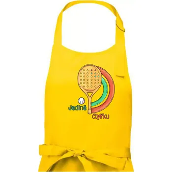 Kuchyňská zástěra Padel jedině čtyřku - Pánská zástěra na vaření - Univerzální velikost ( Žlutá )