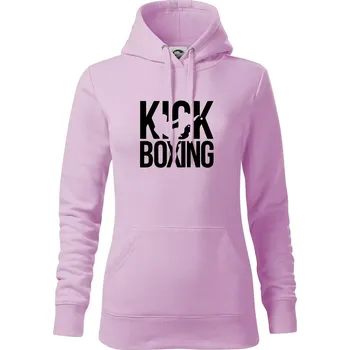 Dámská mikina Nápis Kick Boxing - Mikina dámská Cape s kapucí - XS ( Orchid )