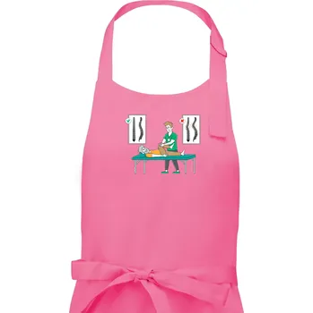 Kuchyňská zástěra Fyziologické zakřivení páteře - Pánská zástěra na vaření - Univerzální velikost ( Růžová )