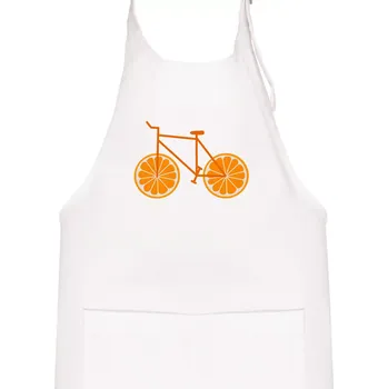 Kuchyňská zástěra Kolo pomeranč (Moňas) - Dětská zástěra na vaření - Univerzální velikost ( Bílá )