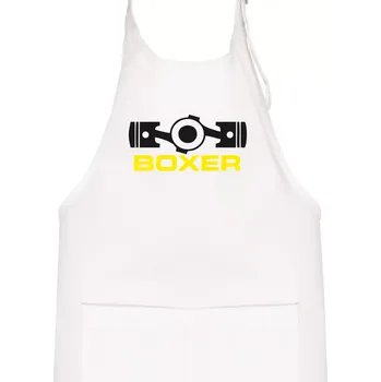 Kuchyňská zástěra Boxer Píst - Dětská zástěra na vaření - Univerzální velikost ( Bílá )
