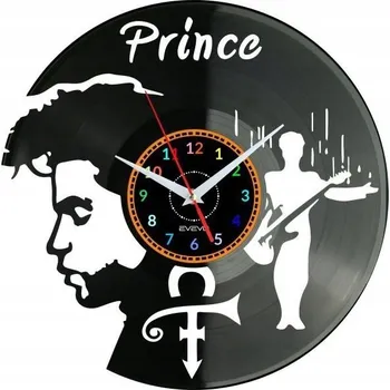 Hodiny PRINCE NÁSTĚNNÉ HODINY DEKORATIVNÍ MODERNÍ VINYLOVÁ DESKA