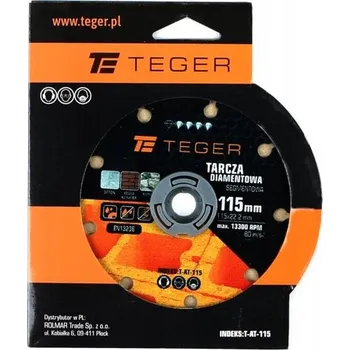 Řezný kotouč Diamantový kotouč segmentový beton 115x22.23 TEGER