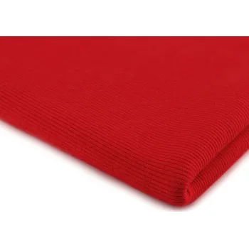 Úplet bavlněný elastický žebrovaný - tunel, barva 3 (54) červená