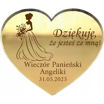 Žertovný předmět Zlatý Magnet na Rozlučka Se Svobodou se svobodou s gravírováním děkovným vzkazem, zrcadlový plexisklo