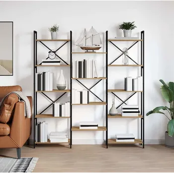 Knihovna vidaXL Knihovna Artisanový dub 156 x 25 x 167 cm kompozitní dřevo [868346]