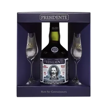 Rum Rum Presidente Aňos 23YO solera 0,7l 40% se 2 sklenicemi + Dárkové balení