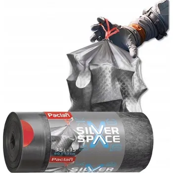 Pytle na odpadky Pytle na odpadky stříbrné 35L 24ks univerzální s uchy na zavazování EXTRA SILNÉ