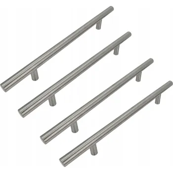 4 x Nábytková úchytka Reling 192 mm stříbrná Kovová úchytka na skříňky