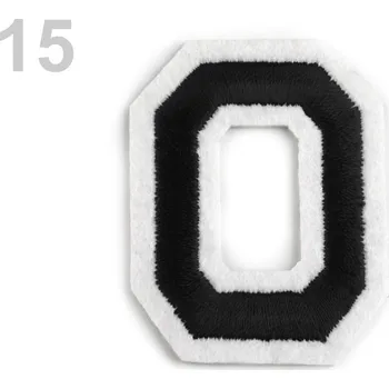 Nášivka Nažehlovačka písmena, barva 15 "O" černá