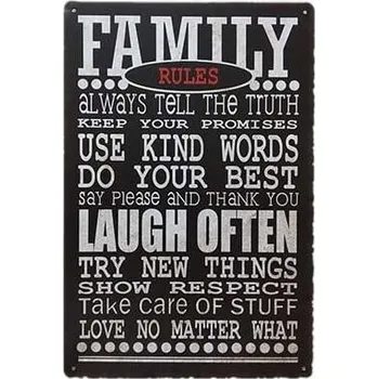 Obraz Plechová cedule Family