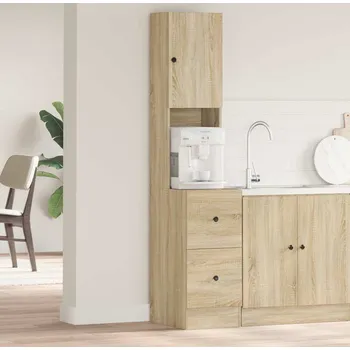 Příborník do zásuvky vidaXL Kuchyňská skříň Béžová 35 x 50 x 180 cm kompozitní dřevo [871372]