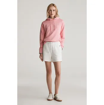 Dámské kraťasy TEPLÁKOVÉ ŠORTKY GANT REG SHIELD SHORTS EGGSHELL