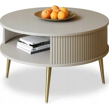 Konferenční stolek Japandi Konferenční Stolek KASZMIR Zlaté Nohy 76 cm VERLO GOLD Stolek do Obývacího Pokoje