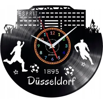 Hodiny DUSSELDORF DEKORATIVNÍ NÁSTĚNNÉ HODINY MODERNÍ VINYLOVÁ DESKA