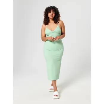 Dámské šaty Sinsay - Midi šaty na ramínka - zelená - 3994X-77X - 3994X-77X-L
