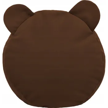 Taburet Podnožka PLUSZOVÁ dekorativní TEDDY taburet PERLOVÁ