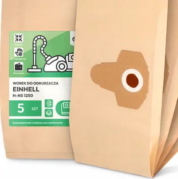 Sáček do vysavače 5x SÁČEK do VYSAVAČE Einhell H-NS 1250 PAPÍROVÝ 2-vrstvý Velký SÁČKY 2A