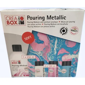 Vodová barva Akrylové barvy 3 ks modrá, růžová, bílá MARABU