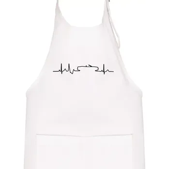 Kuchyňská zástěra EKG cabriolet - Dětská zástěra na vaření - Univerzální velikost ( Bílá )