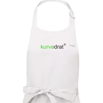 Kuchyňská zástěra KurvaDrát - Dámská zástěra na vaření - Univerzální velikost ( Bílá )