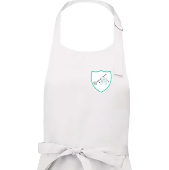 Kuchyňská zástěra Zoubek na prsu - zrcátko - Dámská zástěra na vaření - Univerzální velikost ( Bílá )